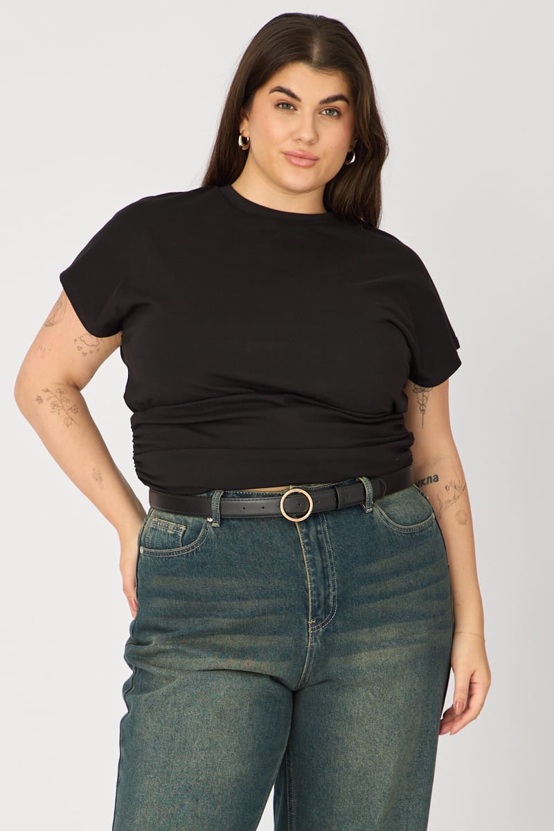 Black Circular Buckle Belt for YouandAll Fashion