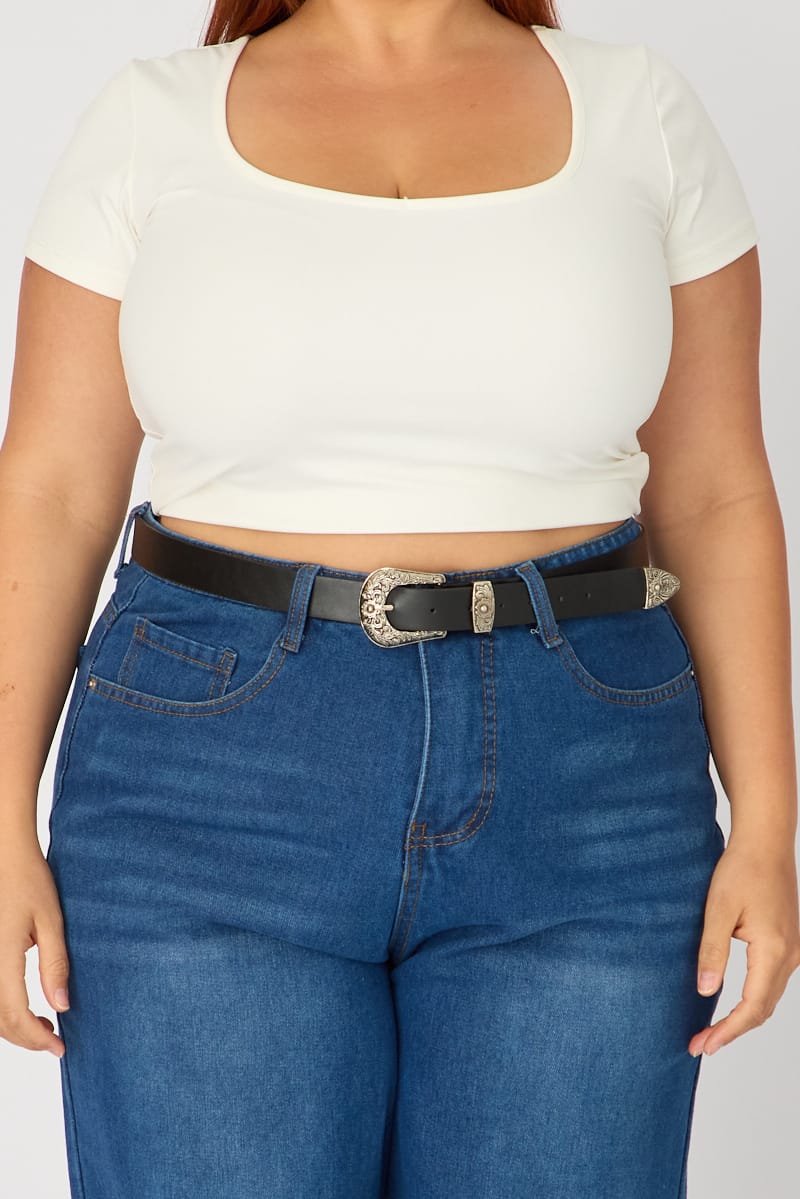 Black Western Belt for YouandAll Fashion