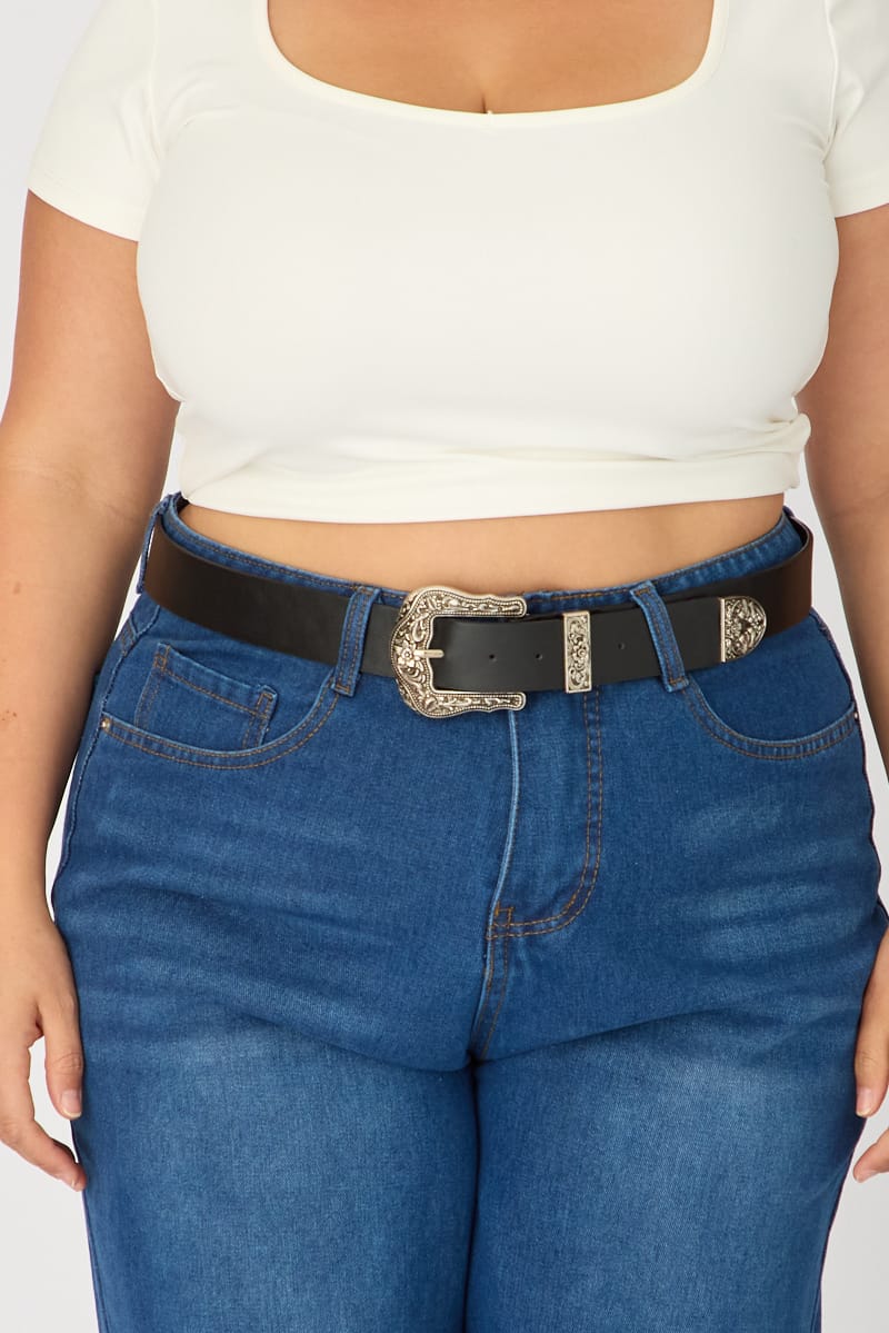 Black Western Belt for YouandAll Fashion