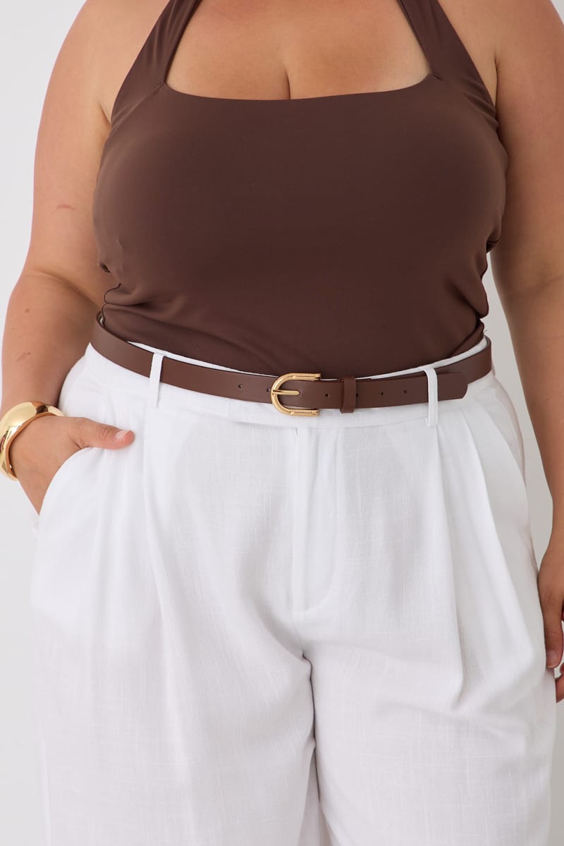 Brown Buckle Belt for YouandAll Fashion