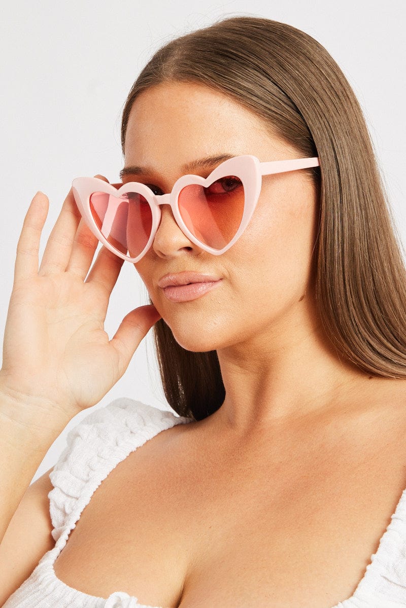 Pink Heart Sunglasses for YouandAll Fashion