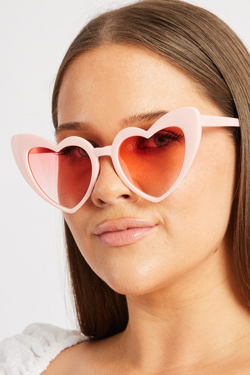 Pink Heart Sunglasses for YouandAll Fashion