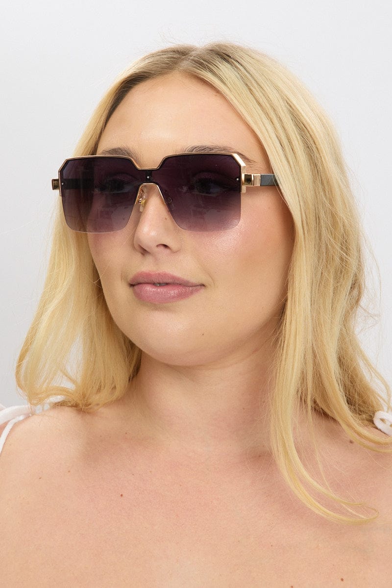 Black Oversized Square Sunglasses for YouandAll Fashion