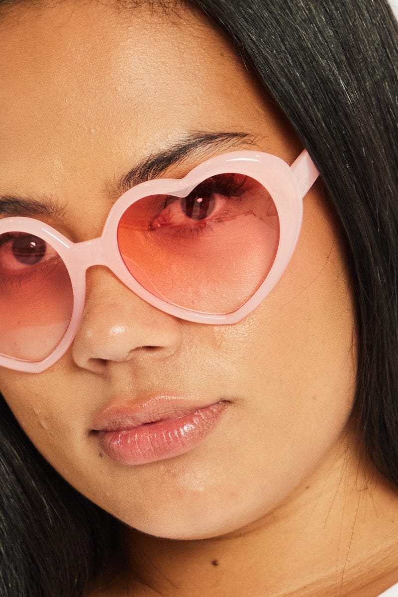 Pink Heart Sunglasses for YouandAll Fashion