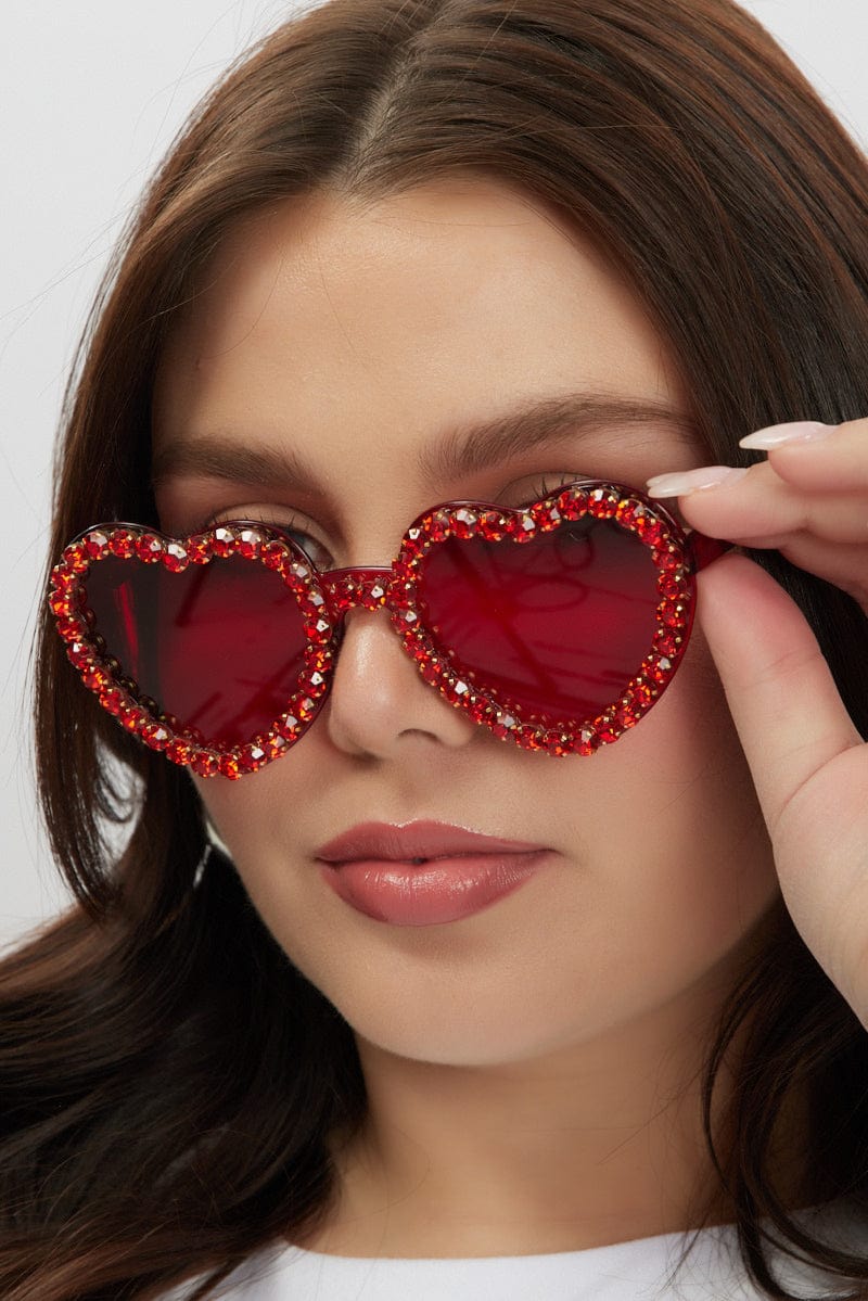 Red Heart Sunglasses for YouandAll Fashion