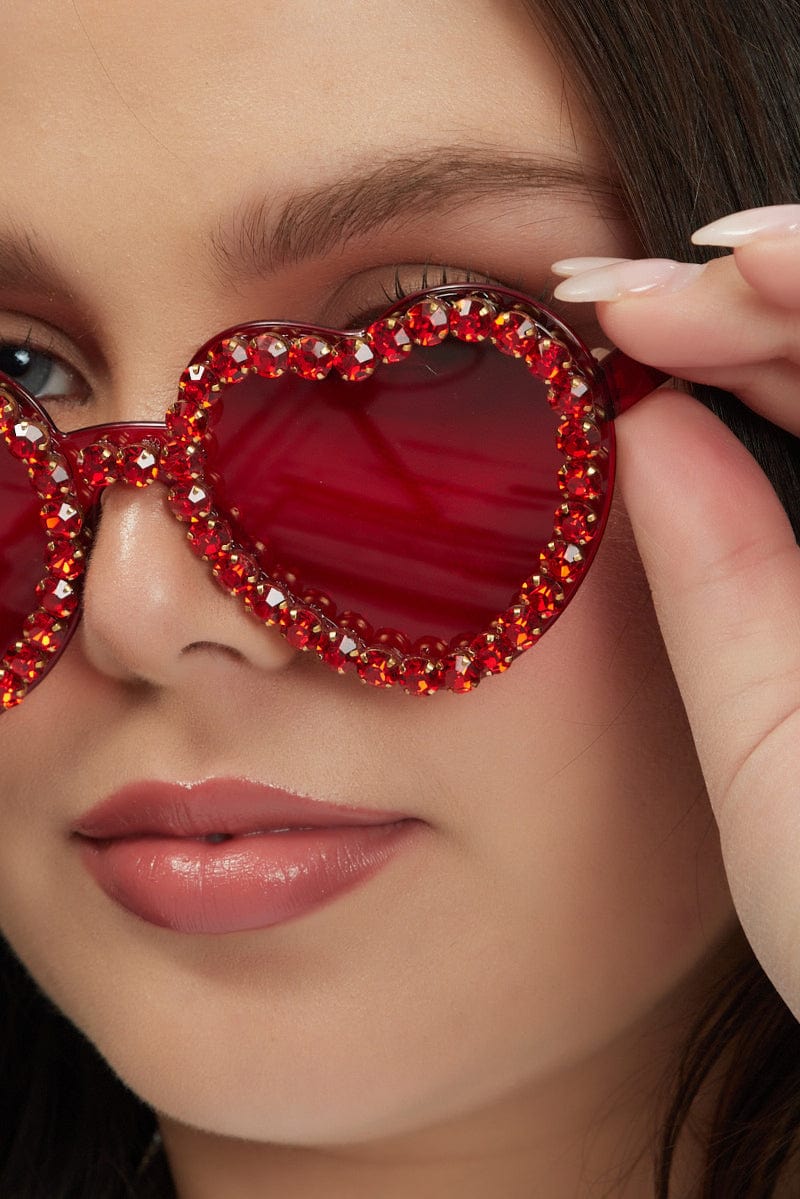 Red Heart Sunglasses for YouandAll Fashion