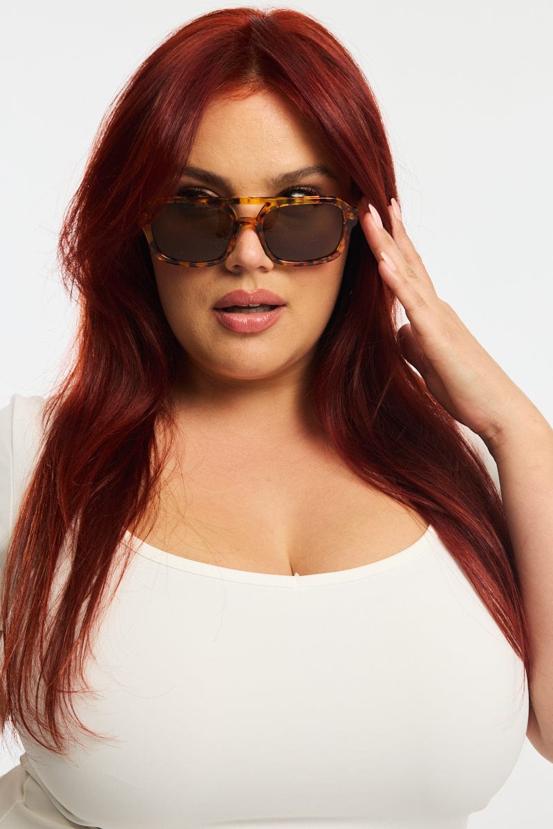 Brown Animal Print Fashion Sunglasses for YouandAll Fashion