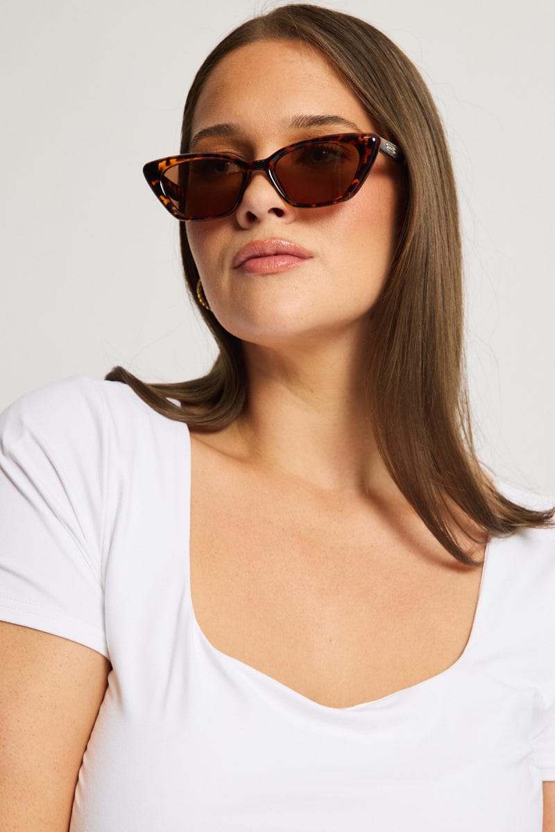Brown Animal Print Cat Eye Sunglasses for YouandAll Fashion