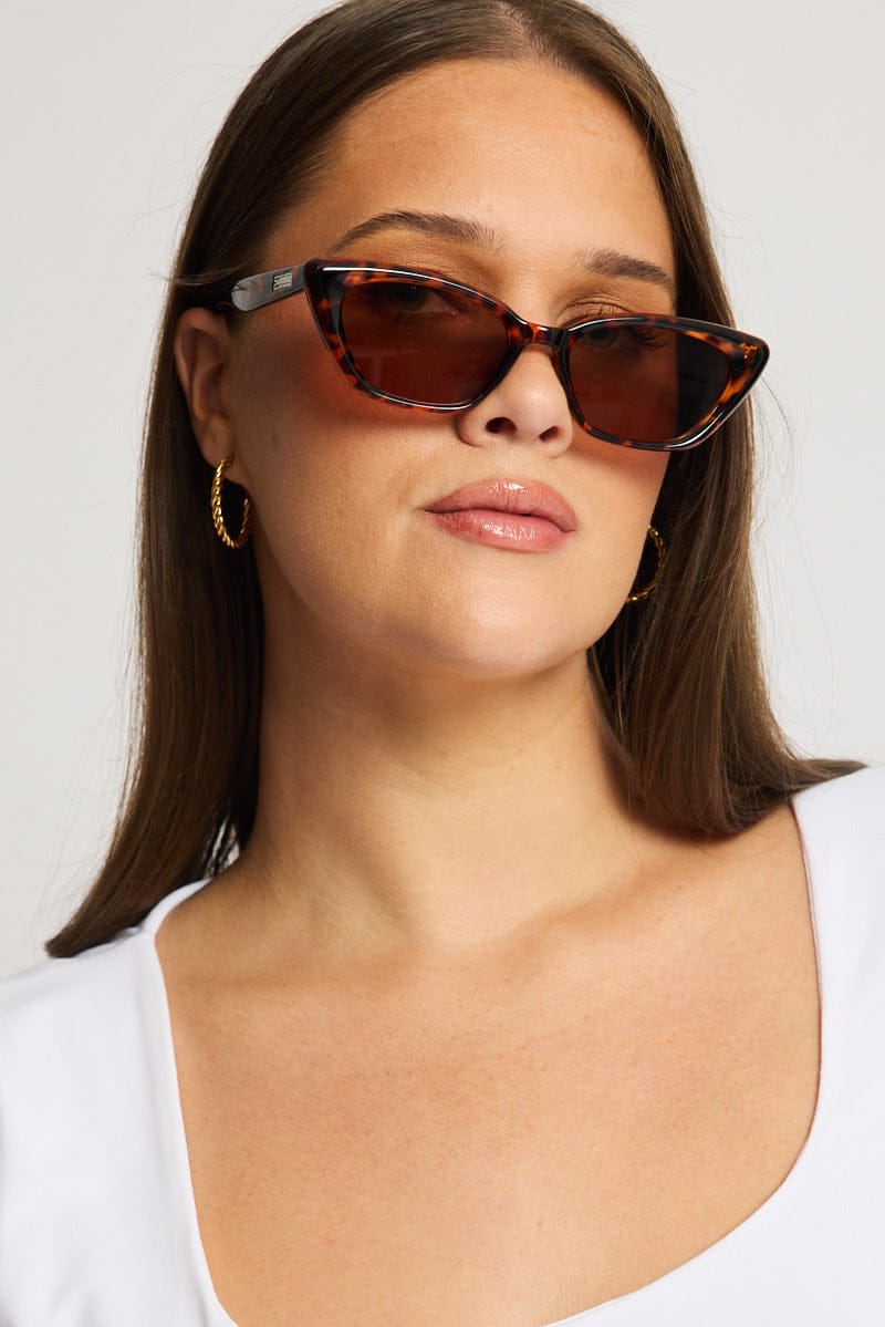 Brown Animal Print Cat Eye Sunglasses for YouandAll Fashion