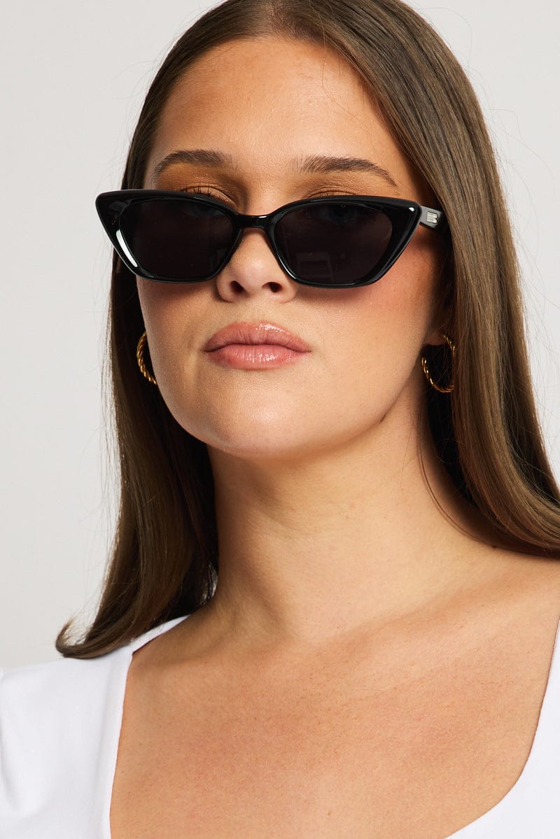 Black Animal Print Cat Eye Sunglasses for YouandAll Fashion