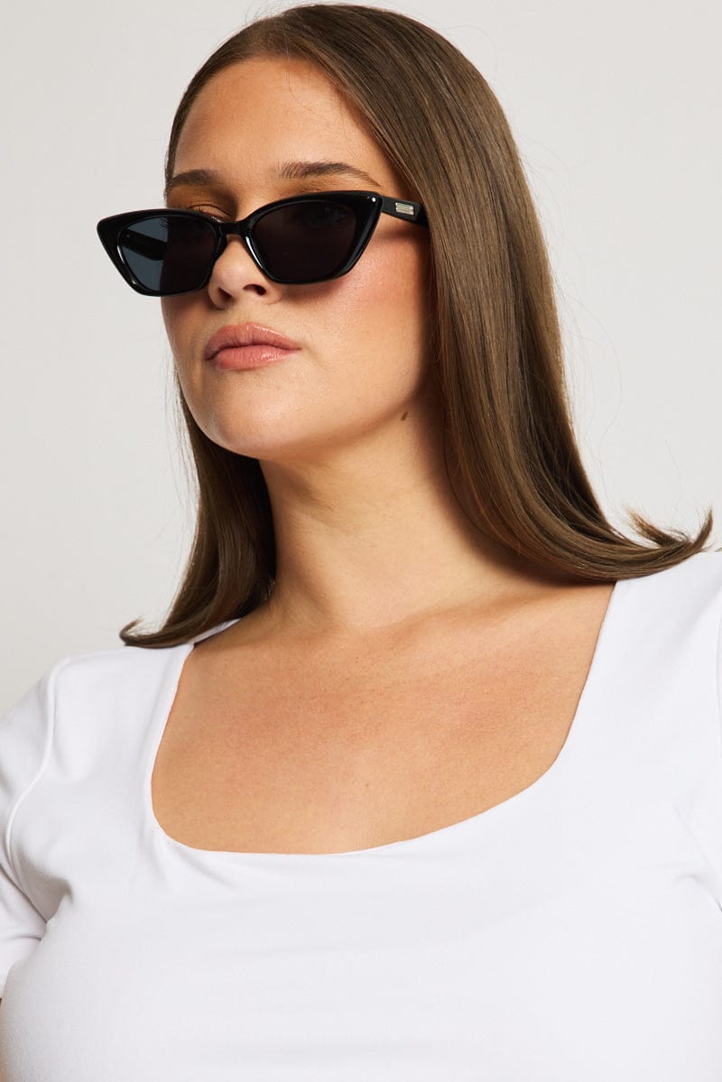 Black Animal Print Cat Eye Sunglasses for YouandAll Fashion