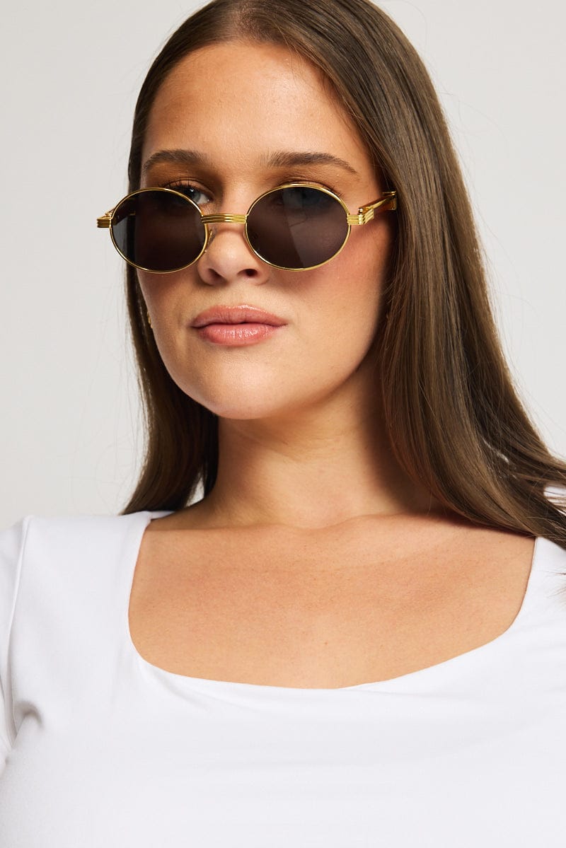 Grey Oval Sunglasses for YouandAll Fashion