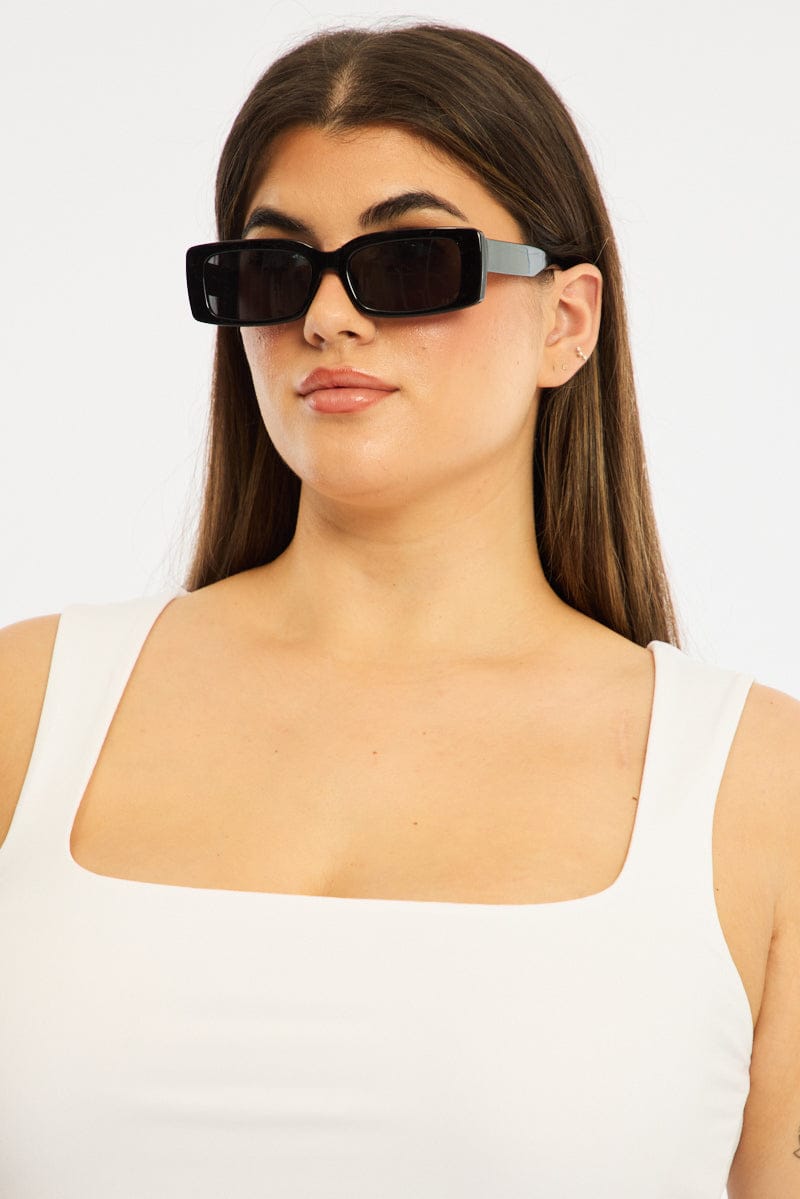 Black Rectangular Sunglasses for YouandAll Fashion