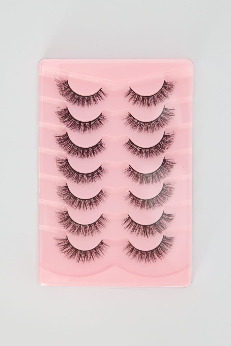 Black 7 Pairs Natural False Eyelashes for YouandAll Fashion