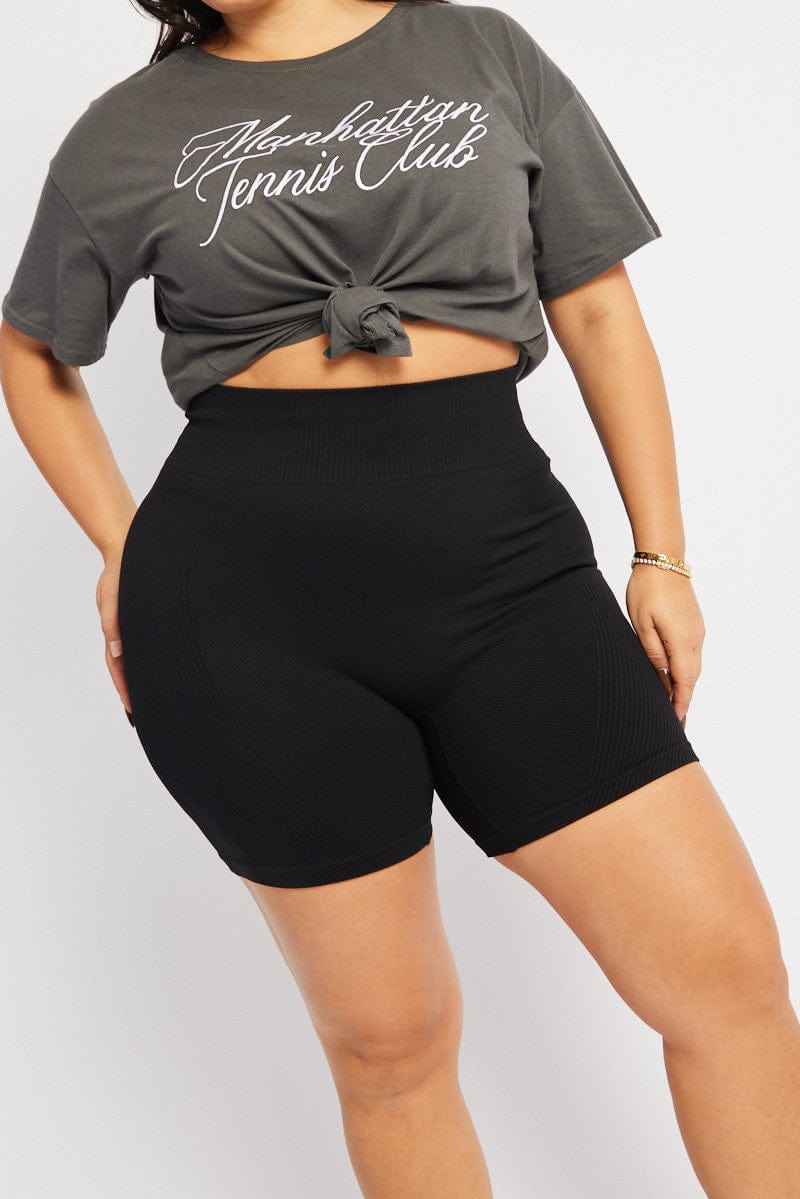 Black Bike Shorts Seamless for YouandAll Fashion