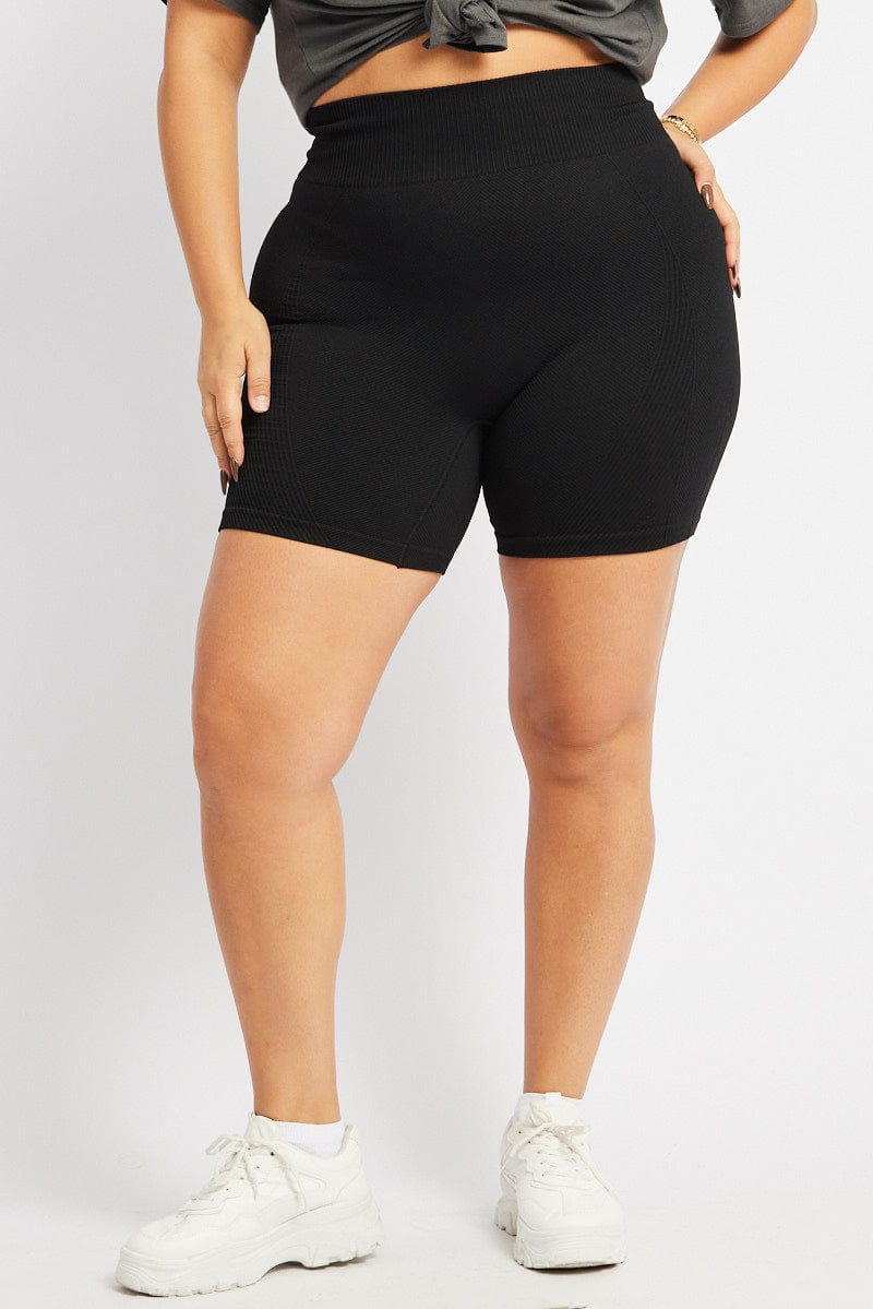 Black Bike Shorts Seamless for YouandAll Fashion