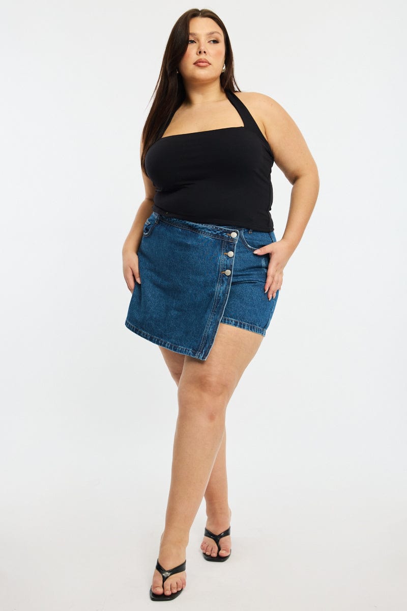 Black Halter Neck Top Supersoft for YouandAll Fashion