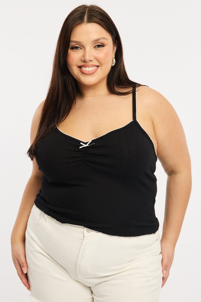 Black Singlet Top for YouandAll Fashion