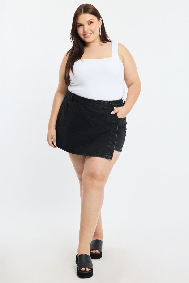 White Tank Top Scoop Neck for YouandAll Fashion