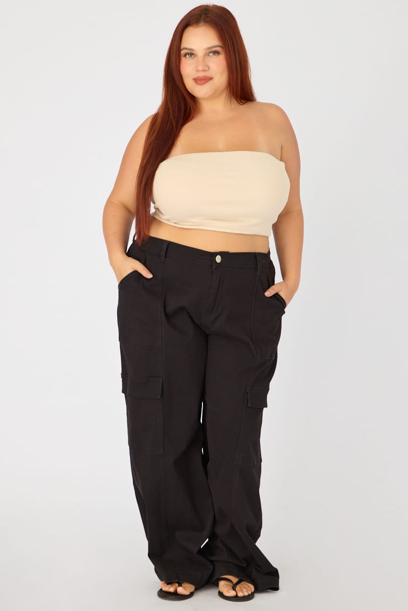 Beige Bandeau Top Rib Double Layered for YouandAll Fashion
