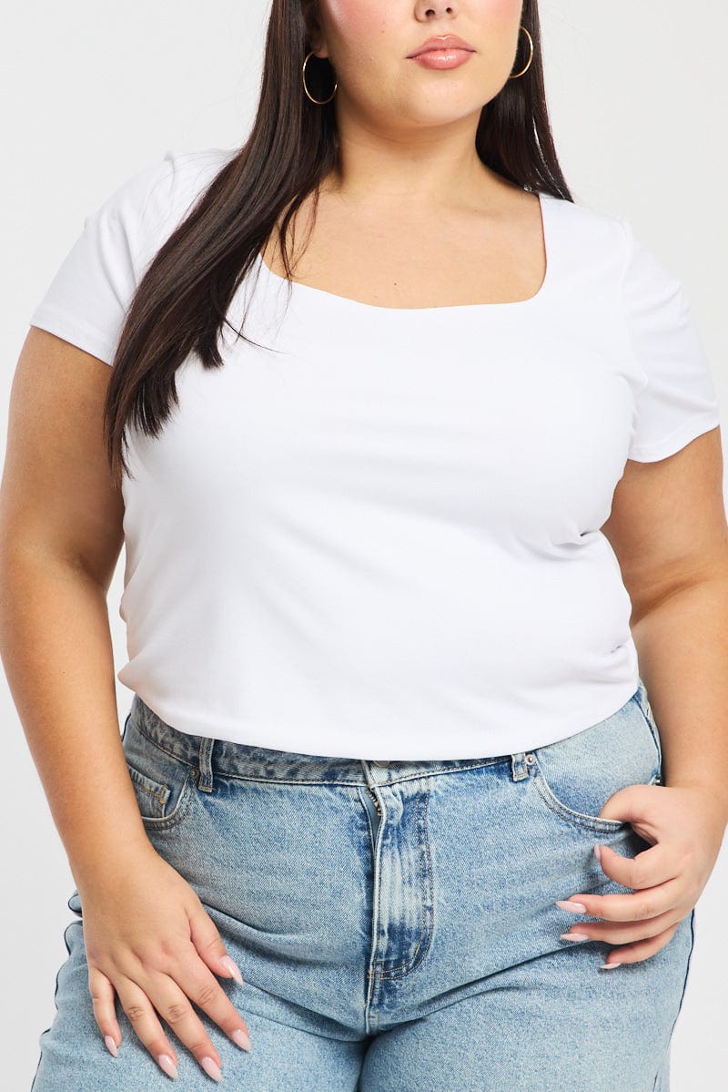 White T-shirt Short Sleeve for YouandAll Fashion