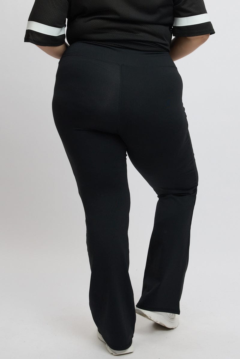 Black Flared Leggings High Rise for YouandAll Fashion