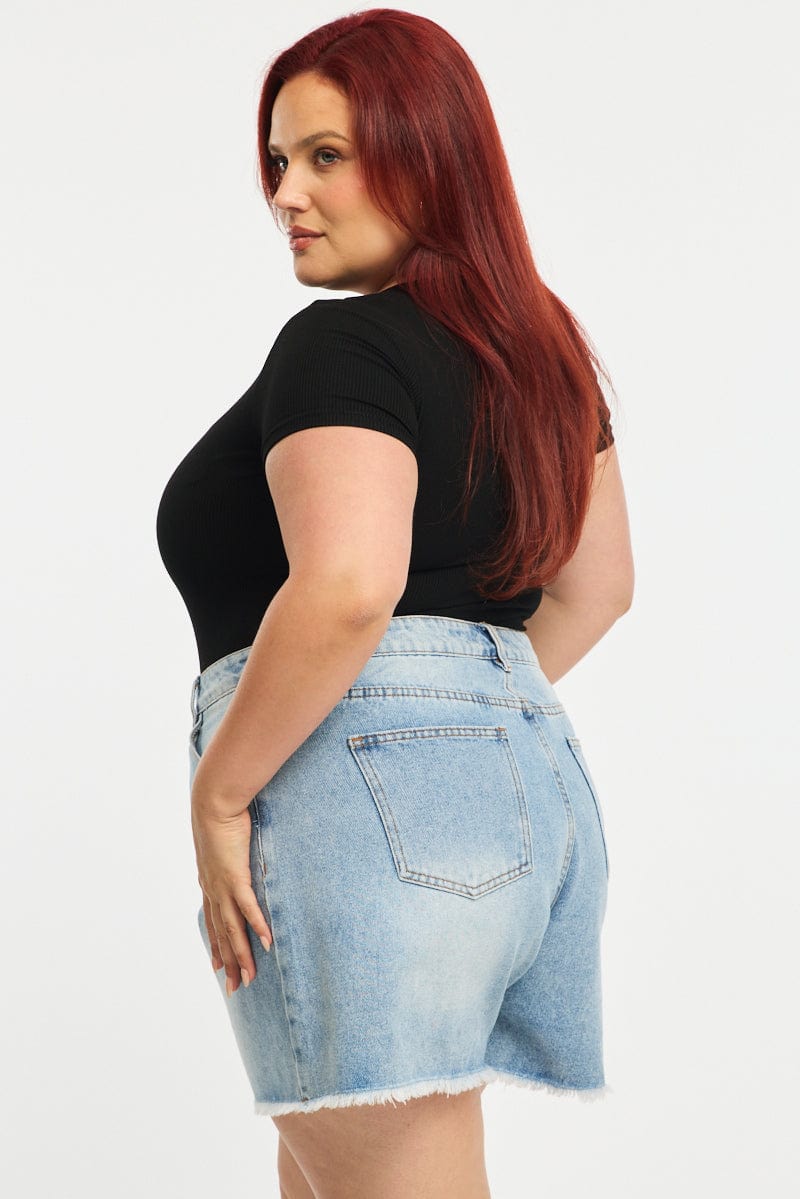 Black Bodysuit Short Sleeve for YouandAll Fashion