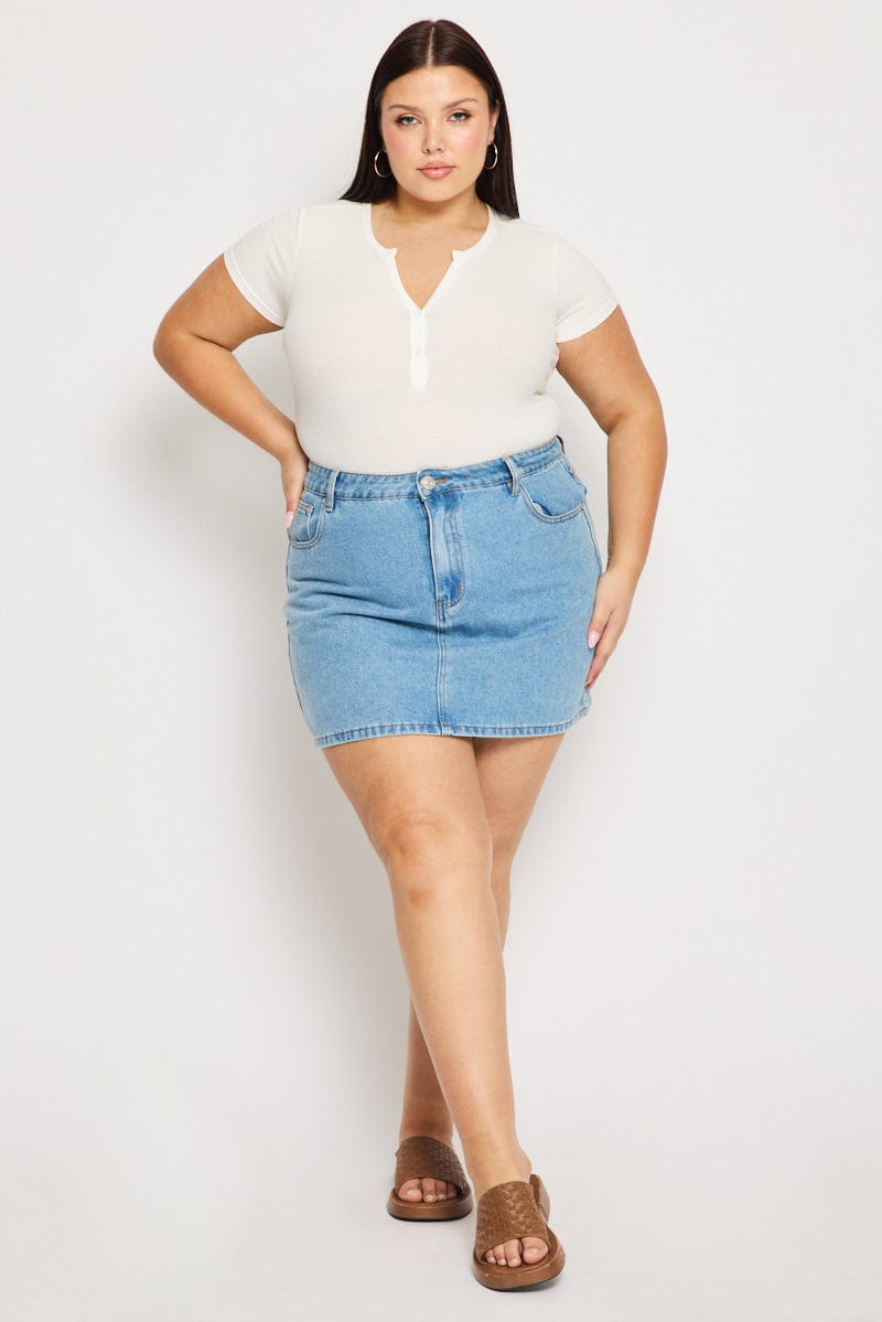 White Bodysuit Short Sleeve for YouandAll Fashion