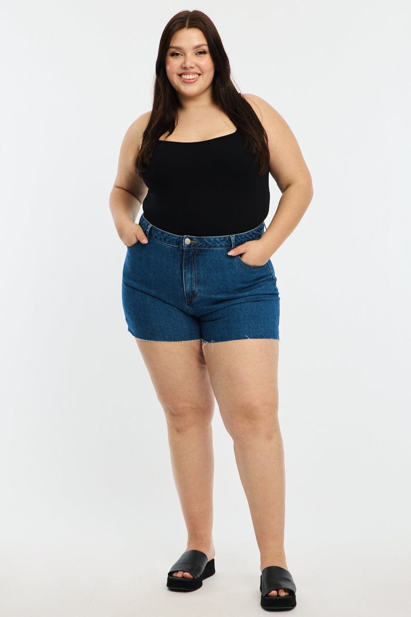 Black Bodysuit Scoop Neck Seamless for YouandAll Fashion