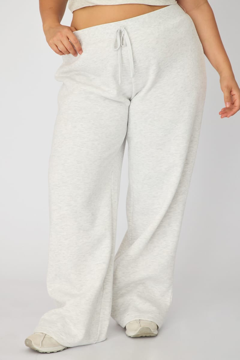 Grey Track Pants Wide Leg for YouandAll Fashion