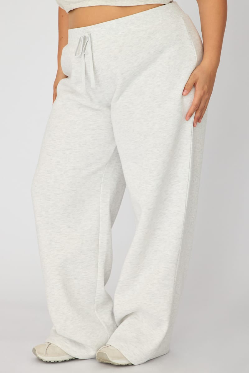 Grey Track Pants Wide Leg for YouandAll Fashion