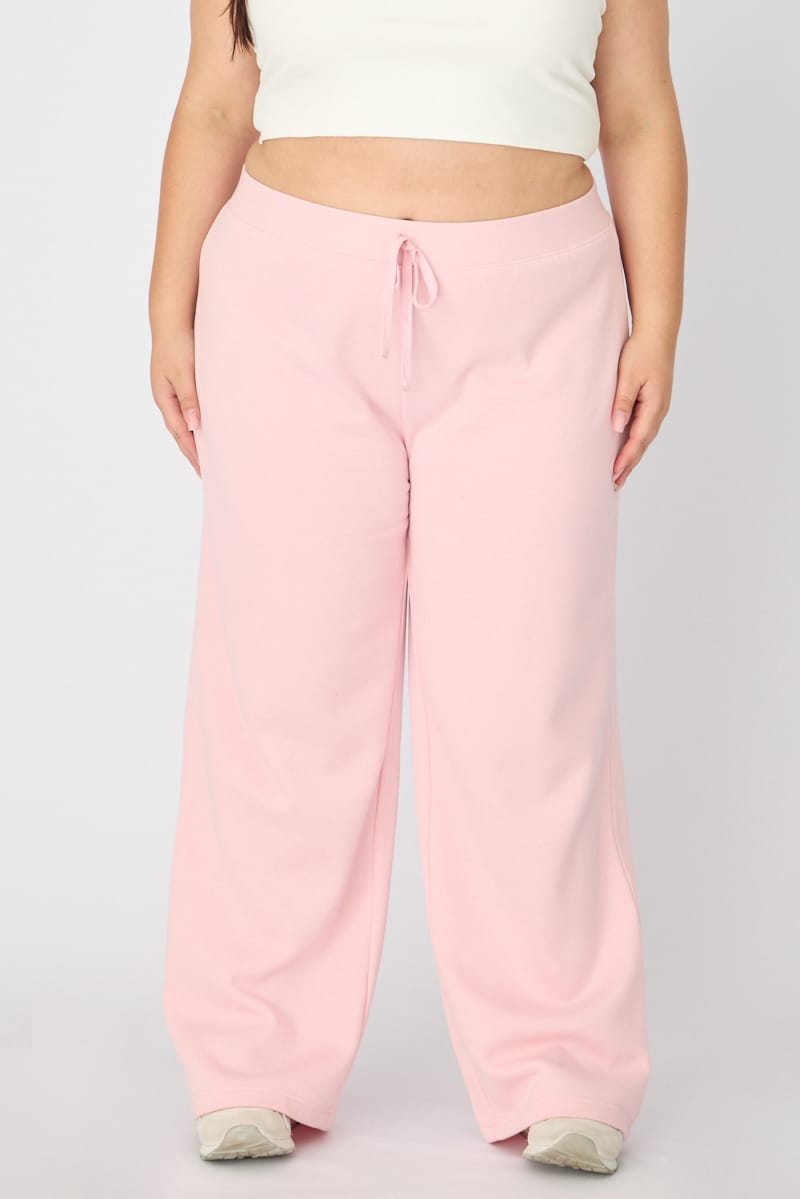 Pink Track Pants Wide Leg for YouandAll Fashion