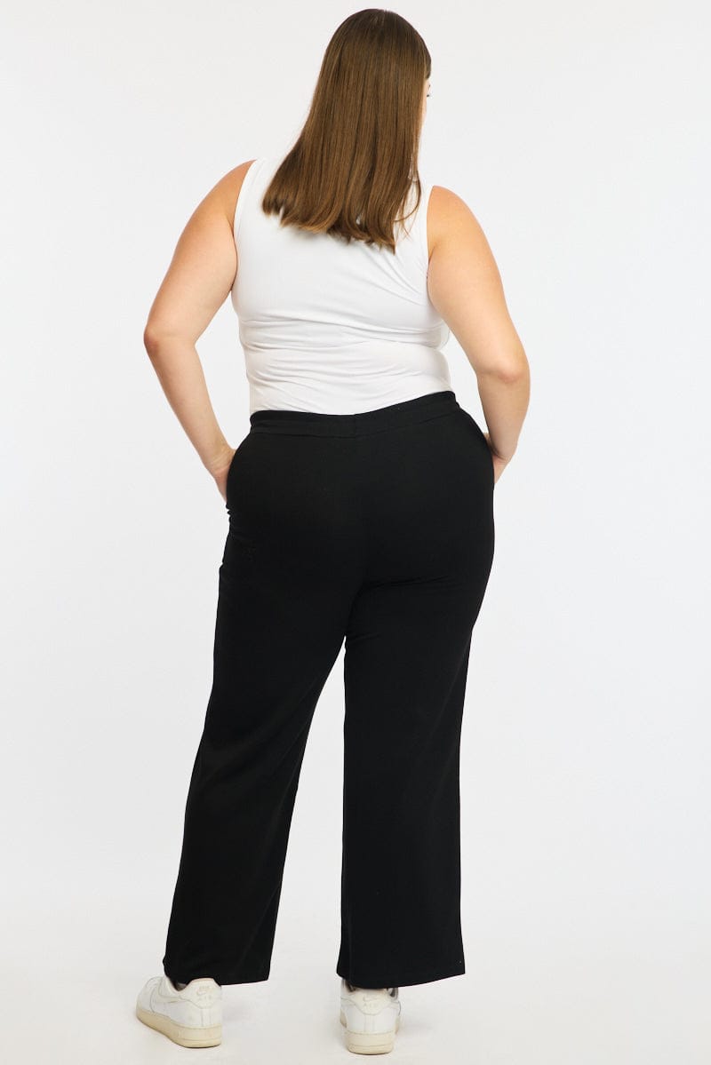 Black Track Pants Soft Touch for YouandAll Fashion