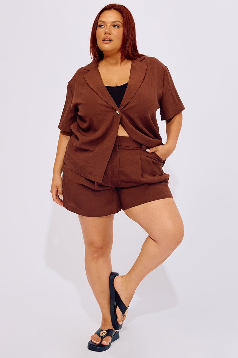 Brown Bermuda Shorts for YouandAll Fashion