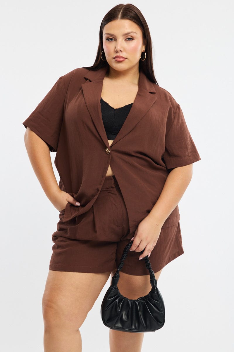 Brown Bermuda Shorts for YouandAll Fashion