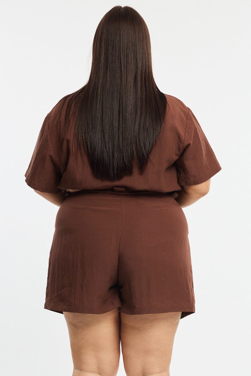 Brown Bermuda Shorts for YouandAll Fashion
