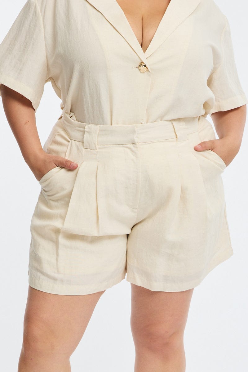 Beige Bermuda Shorts for YouandAll Fashion