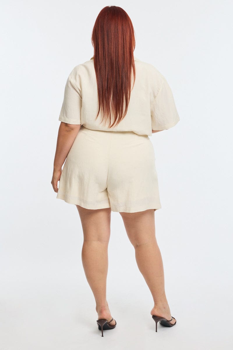 Beige Bermuda Shorts for YouandAll Fashion