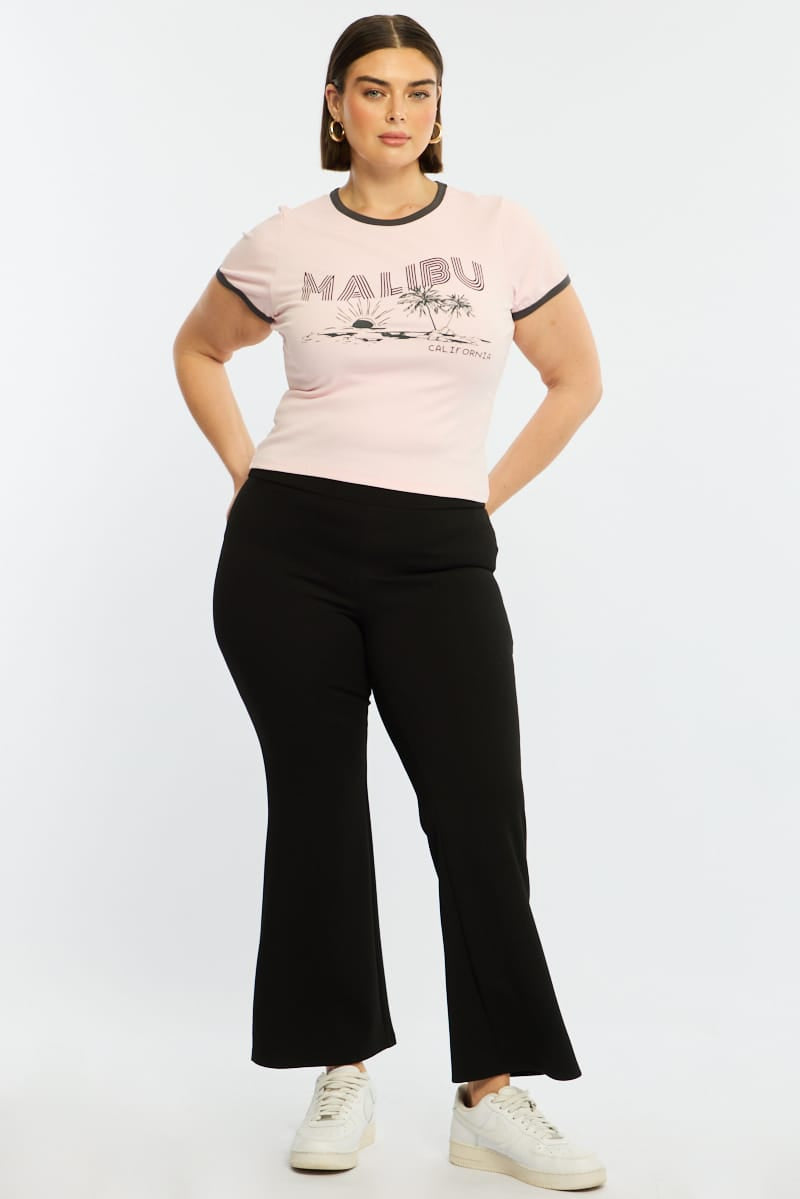 Black Flare Leggings High Rise for YouandAll Fashion
