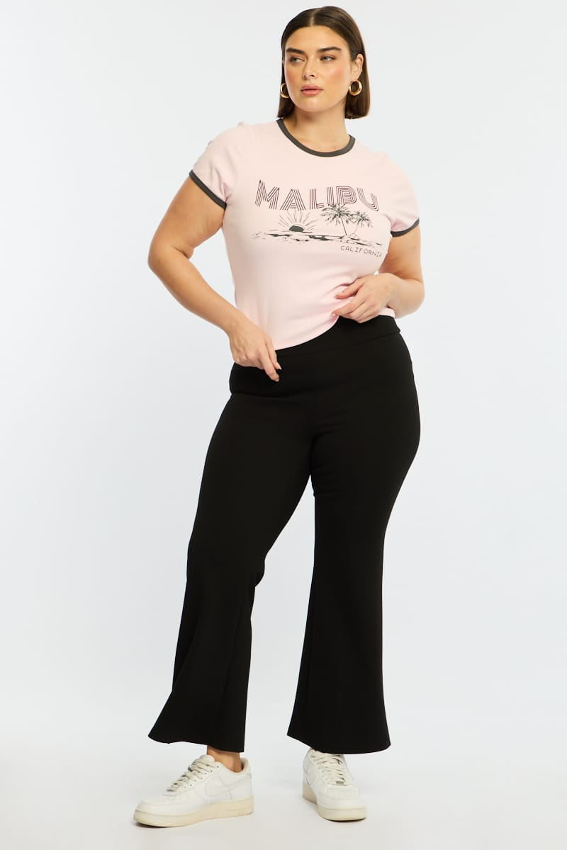 Black Flare Leggings High Rise for YouandAll Fashion