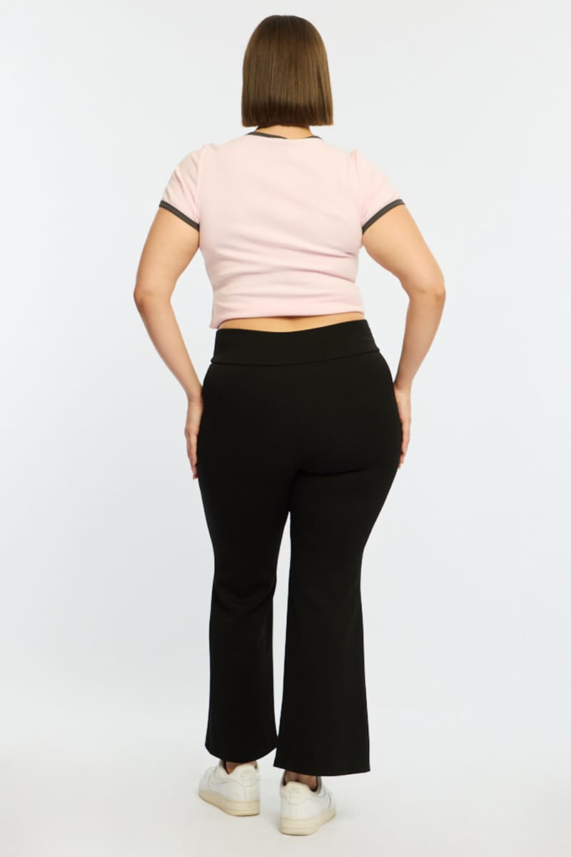 Black Flare Leggings High Rise for YouandAll Fashion