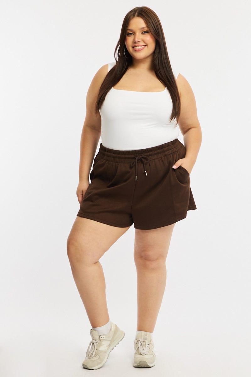 Brown Track Shorts for YouandAll Fashion