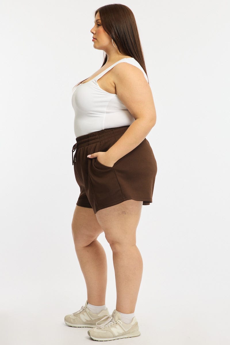 Brown Track Shorts for YouandAll Fashion