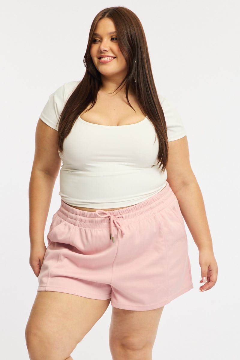 Pink Track Shorts for YouandAll Fashion