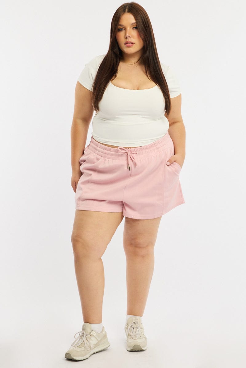 Pink Track Shorts for YouandAll Fashion