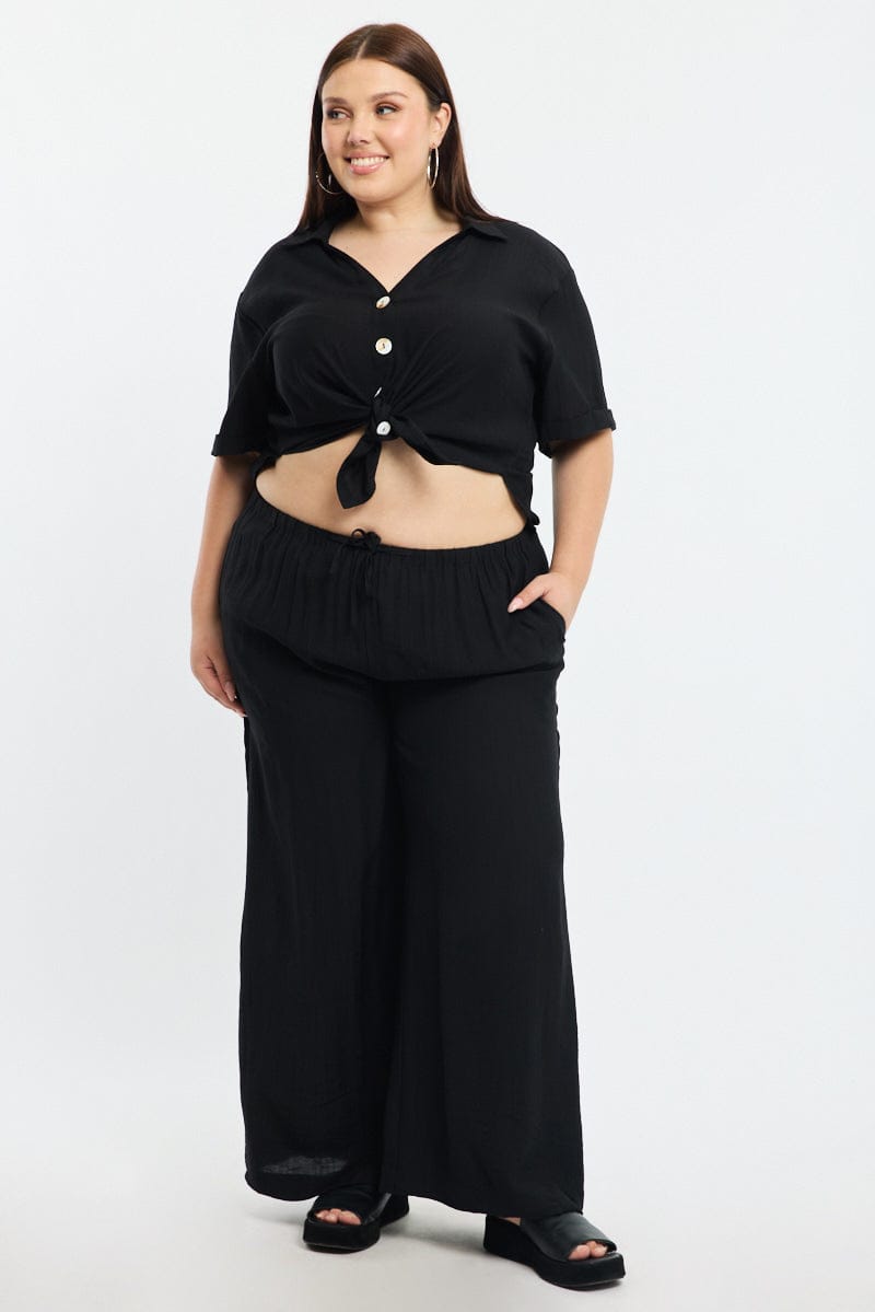 Black Pants Elastic Waist for YouandAll Fashion