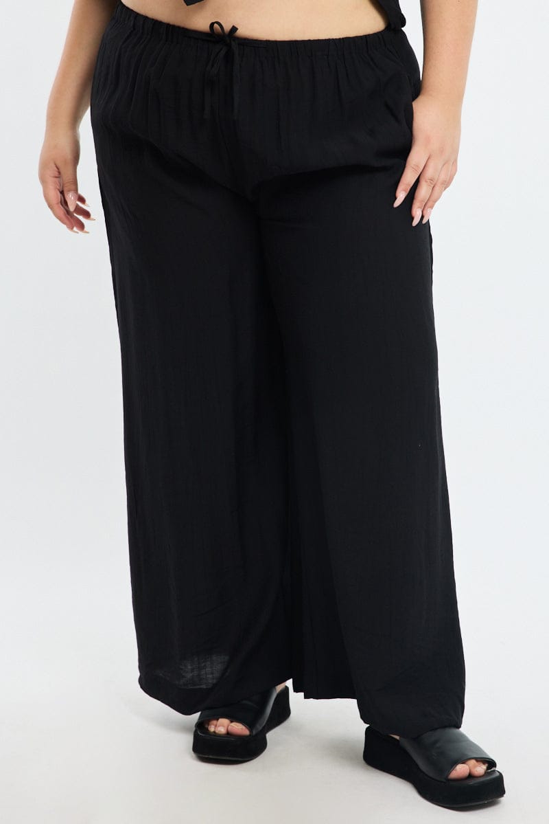 Black Pants Elastic Waist for YouandAll Fashion