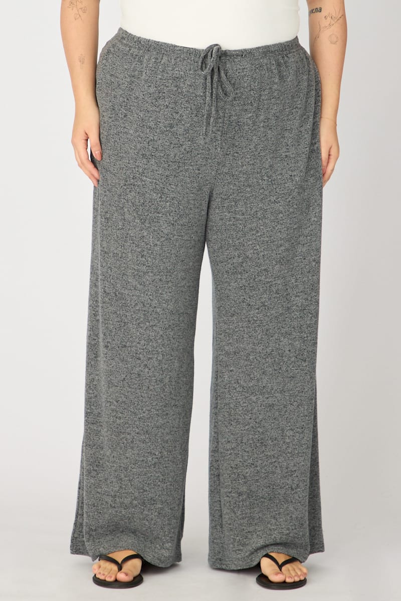 Grey Soft Touch Wide Leg Pants for YouandAll Fashion