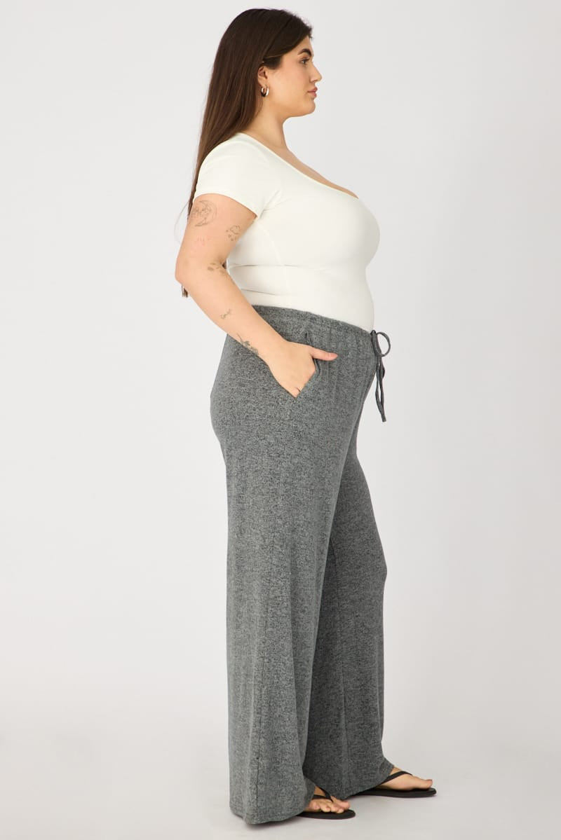 Grey Soft Touch Wide Leg Pants for YouandAll Fashion