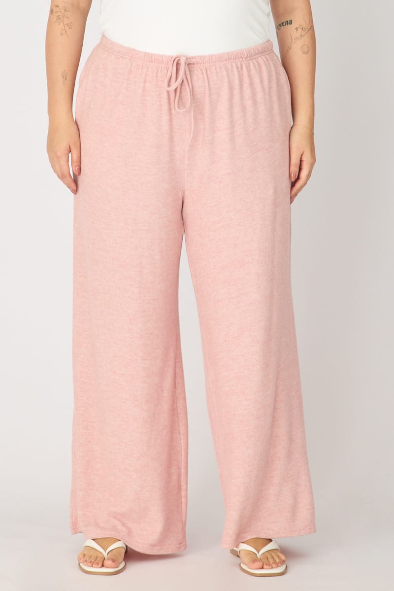 Pink Soft Touch Wide Leg Pants for YouandAll Fashion